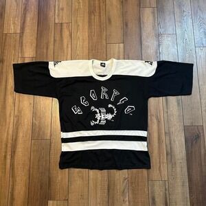 Vintage Scorpio Astrology Zodiac Hockey Jersey Men's Size XL Black White‎